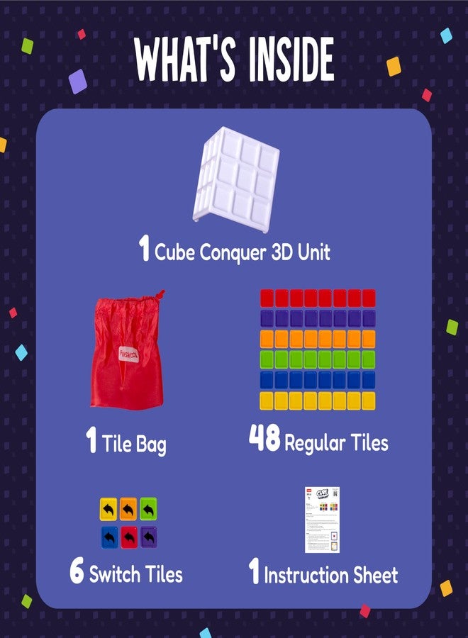 Funskool Cube Conquer, Strategic & Mind Challenging Cube Game for Kids and Adults, Learning & Development Toy for 2-6 Players, Ages 7+, Easy to Learn, Multicolour, Game Nights, Gift Set for Kids - Image 5